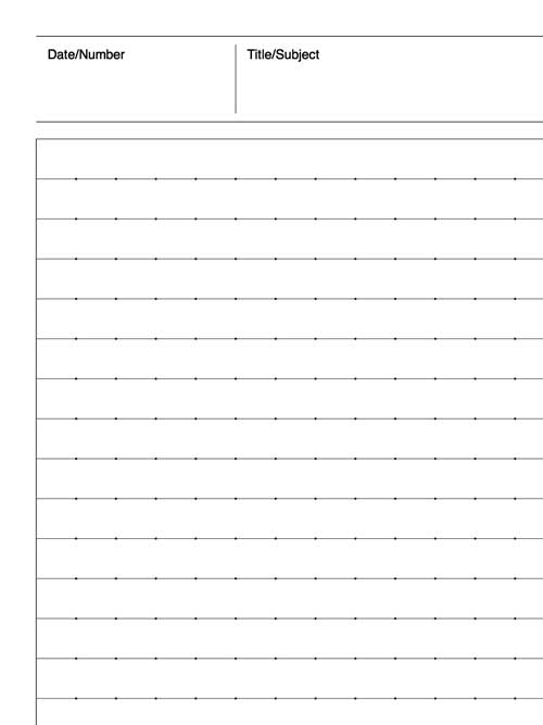 Dotted Ruled Page PaperQuik